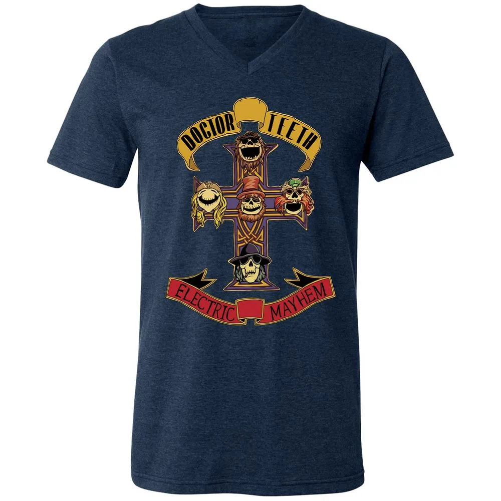 Unisex V-Neck T-Shirt - FYJ7Z9G5 - Heather Navy - 15