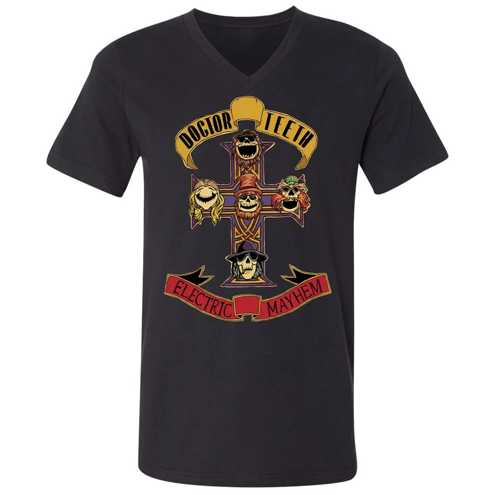 Unisex V-Neck T-Shirt - FYJ7Z9G5 - Black - 16