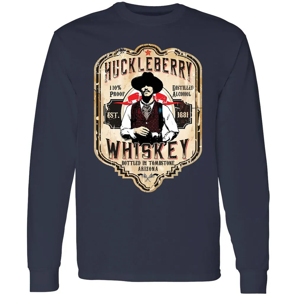 Huckleberry Whiskey Label - Navy - 12