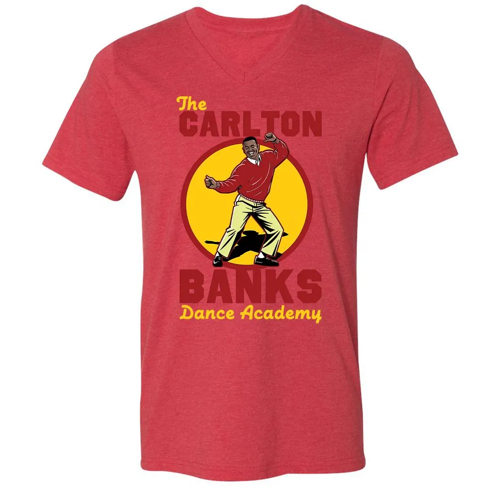 Unisex V-Neck T-Shirt - EYT9LQF7 - Heather Red - 5