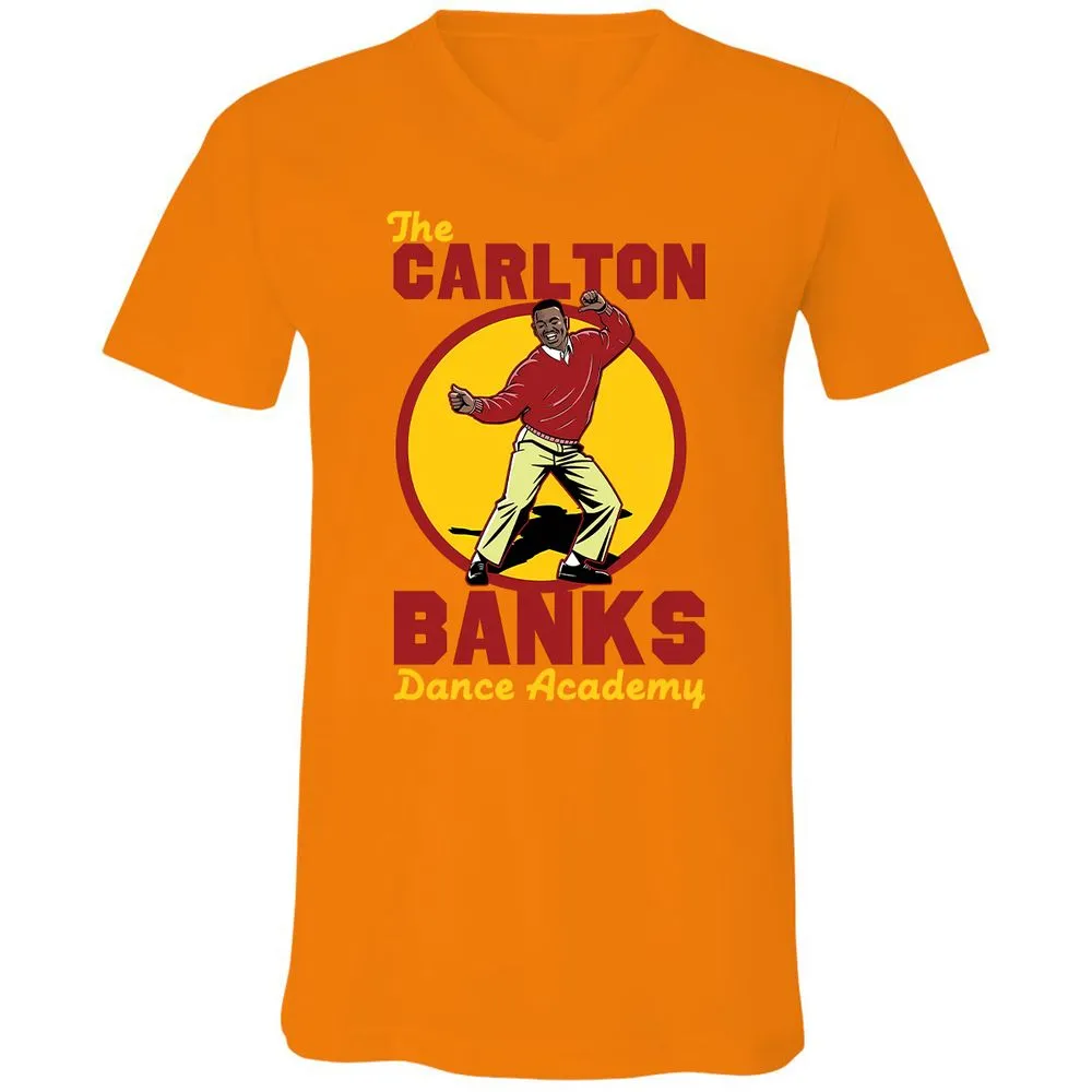 Unisex V-Neck T-Shirt - EYT9LQF7 - Orange - 11