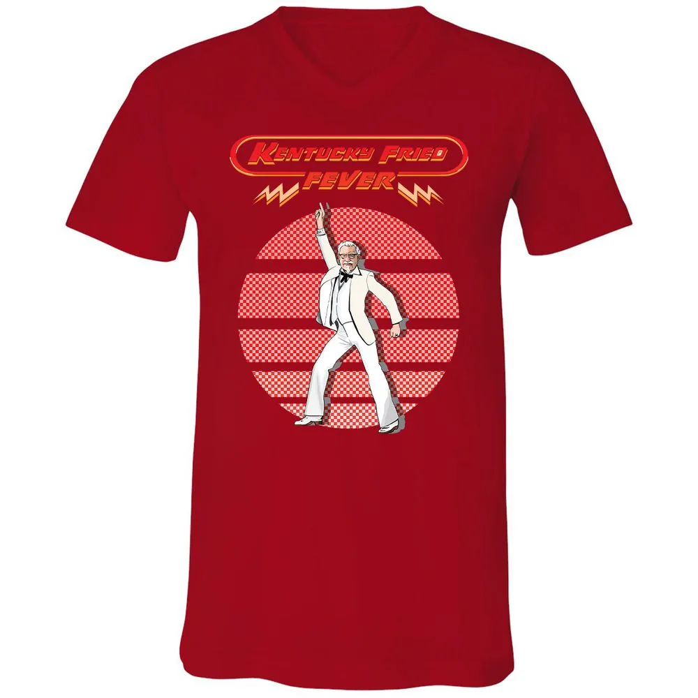 Unisex V-Neck T-Shirt - Y9SYKSJ1 - Red - 3