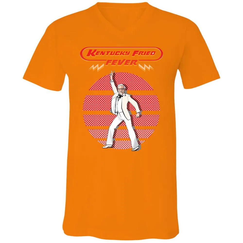 Unisex V-Neck T-Shirt - Y9SYKSJ1 - Orange - 11