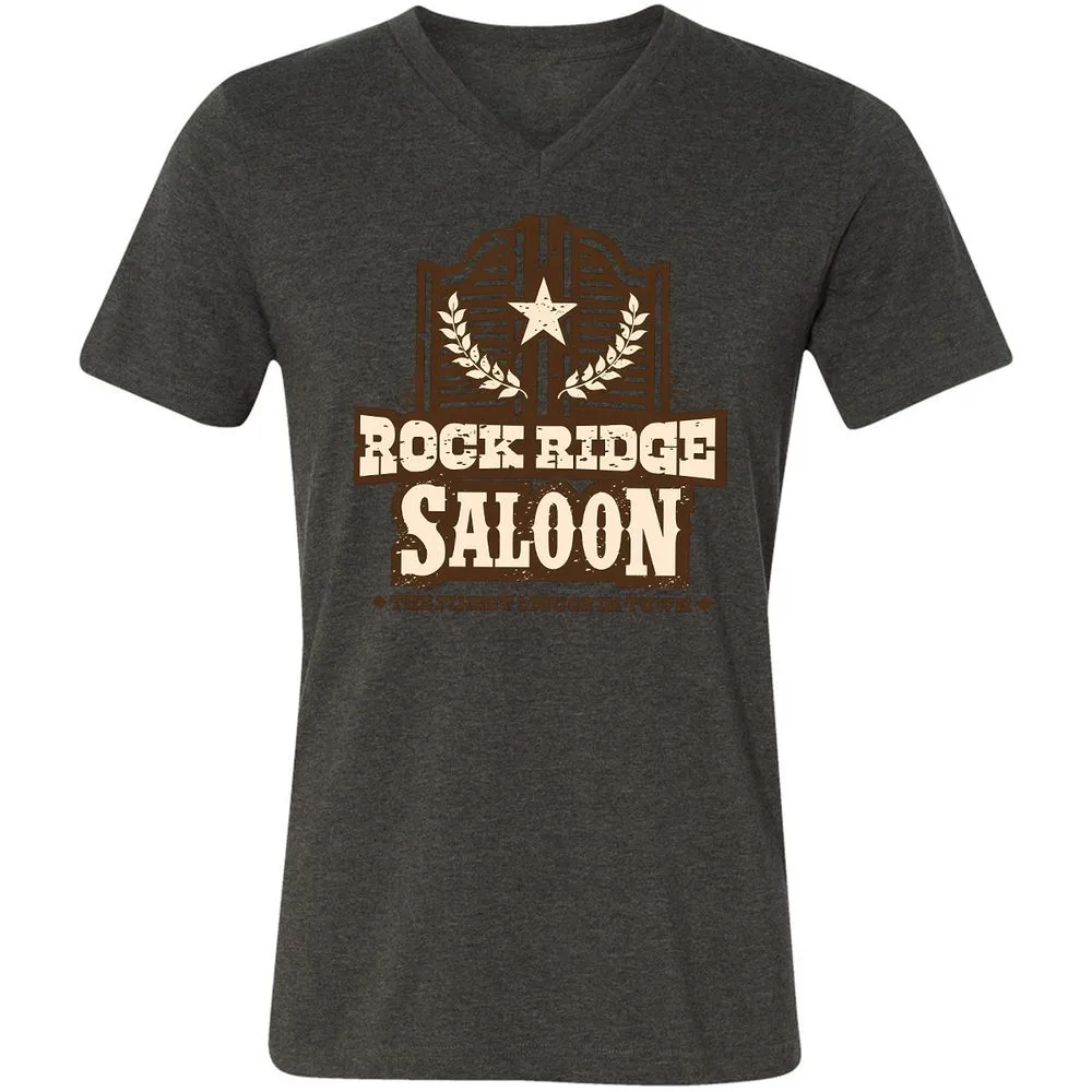 Unisex V-Neck T-Shirt - BLRX1YGY - Dark Grey Heather - 8