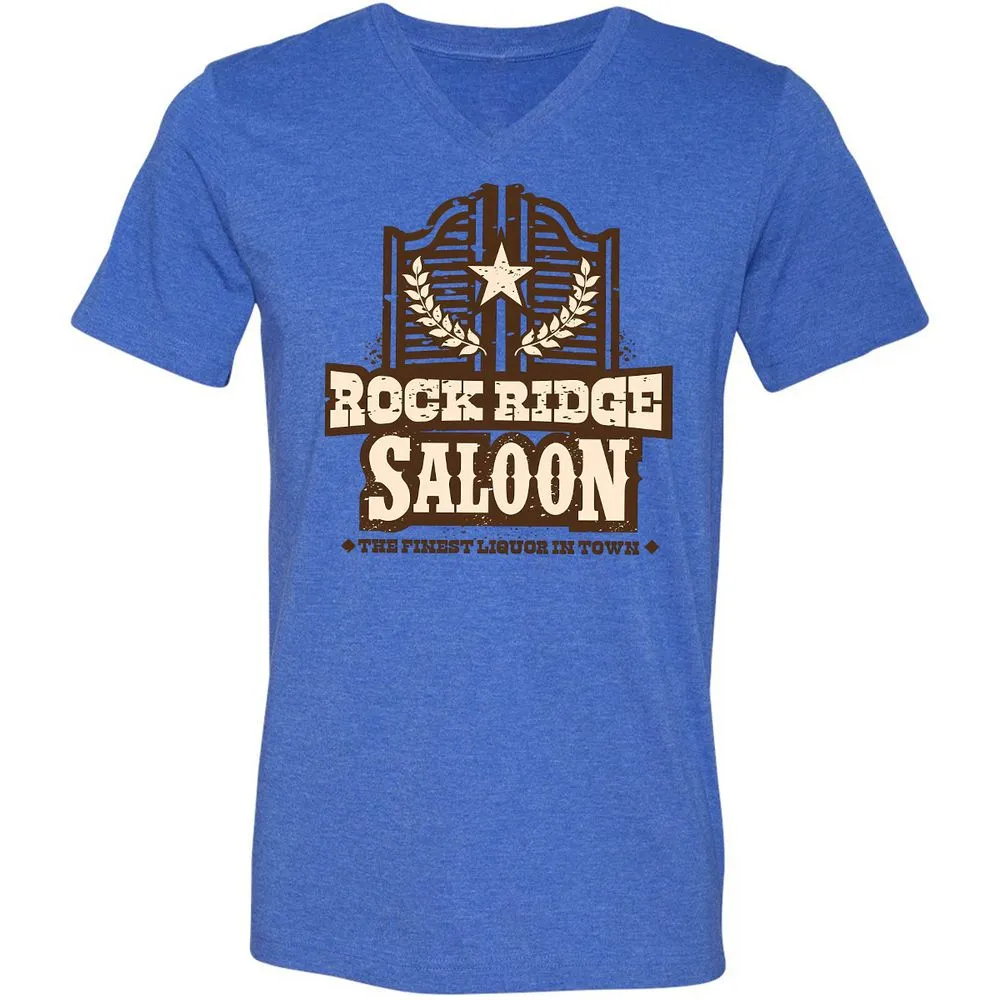Unisex V-Neck T-Shirt - BLRX1YGY - Heather True Royal - 14