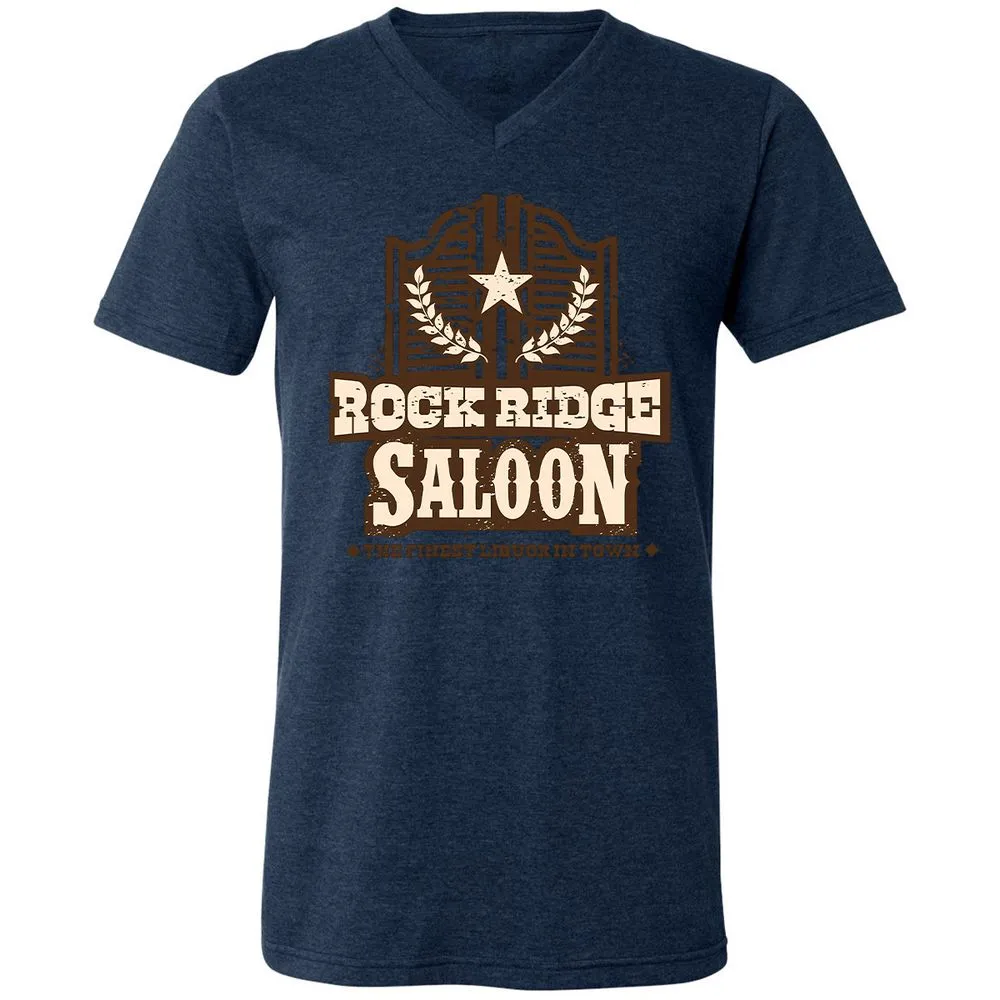 Unisex V-Neck T-Shirt - BLRX1YGY - Heather Navy - 15
