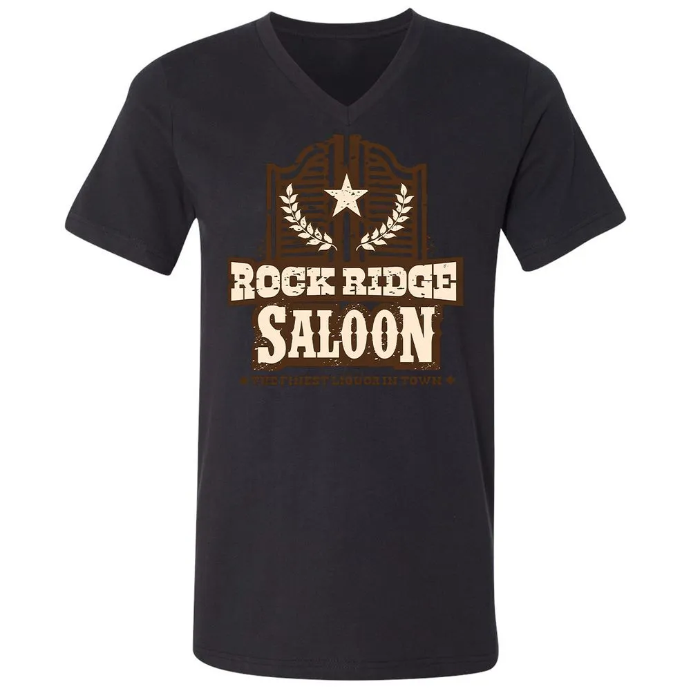 Unisex V-Neck T-Shirt - BLRX1YGY - Black - 16