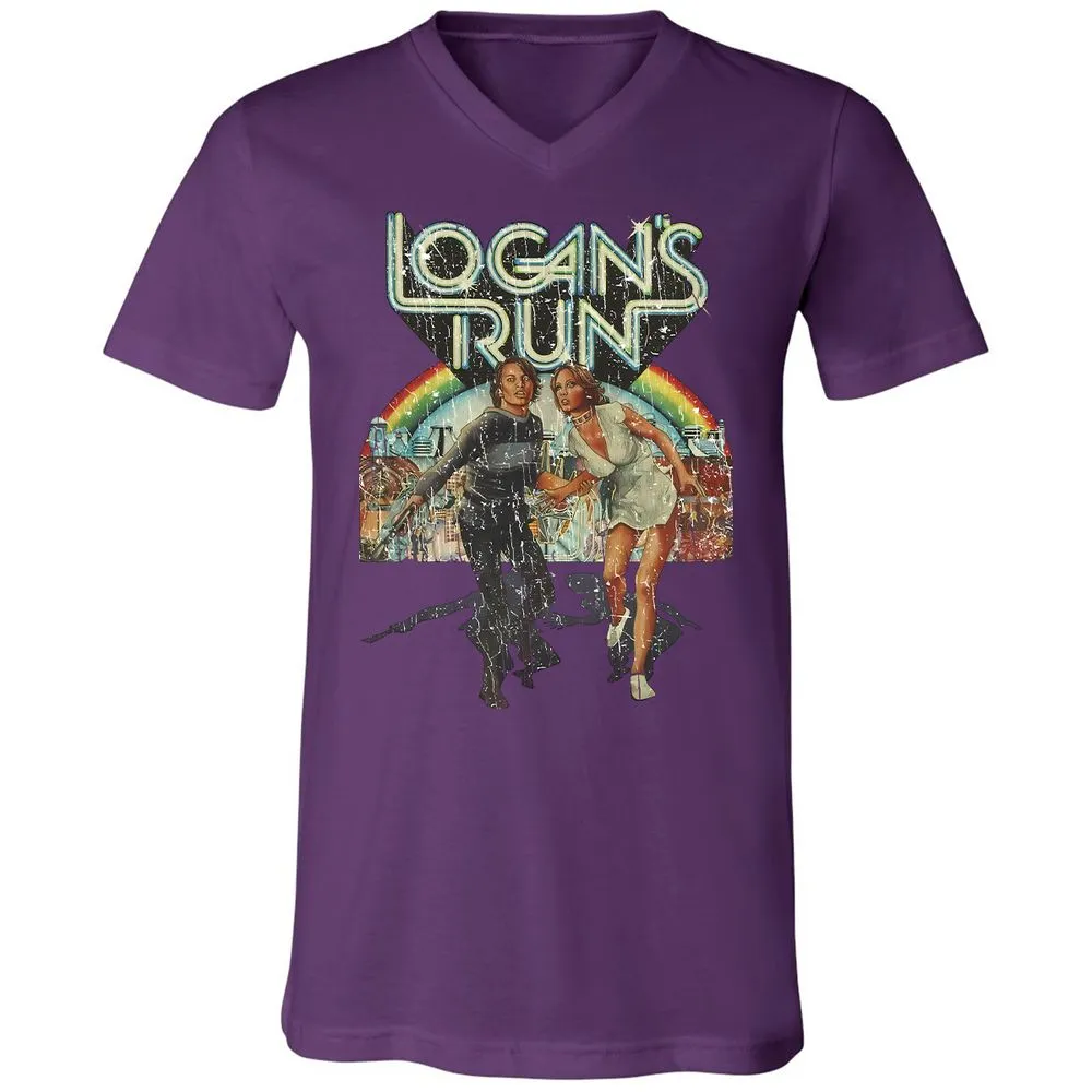 Unisex V-Neck T-Shirt - KLQMU9VX - Team Purple - 2