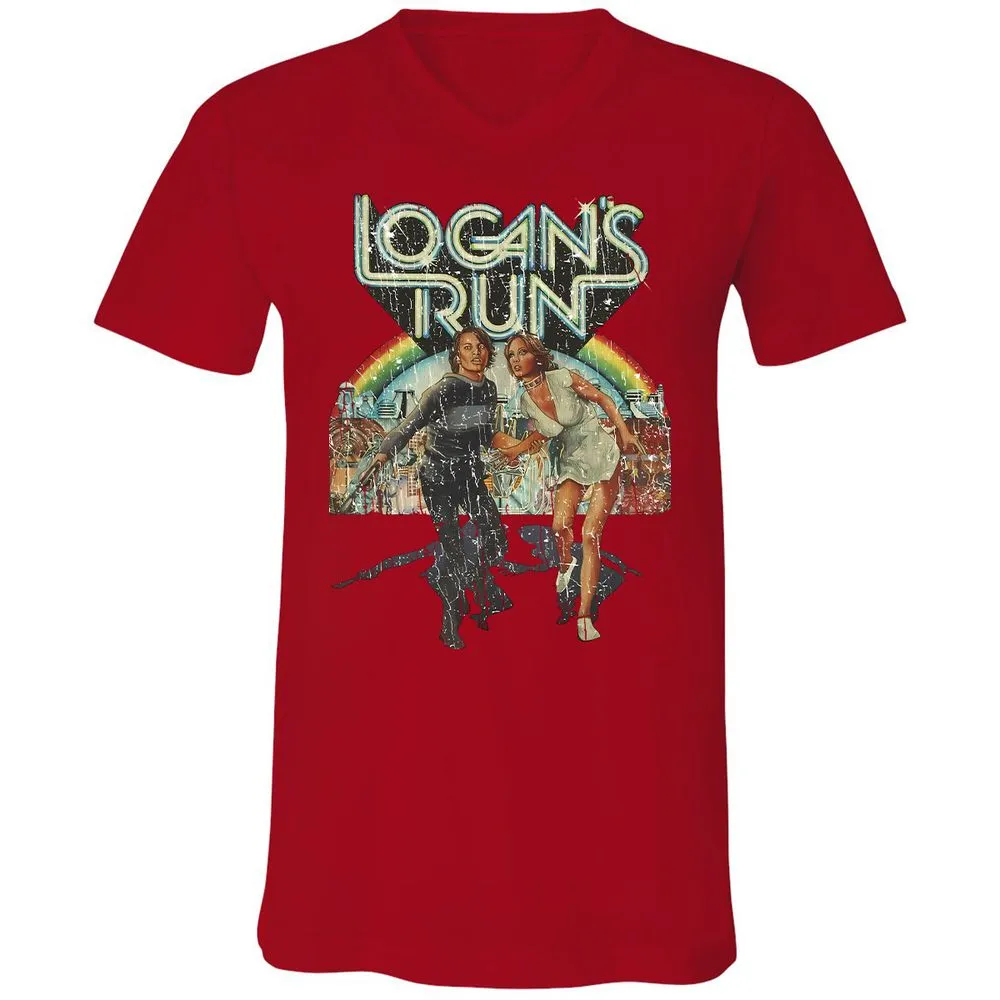 Unisex V-Neck T-Shirt - KLQMU9VX - Red - 3