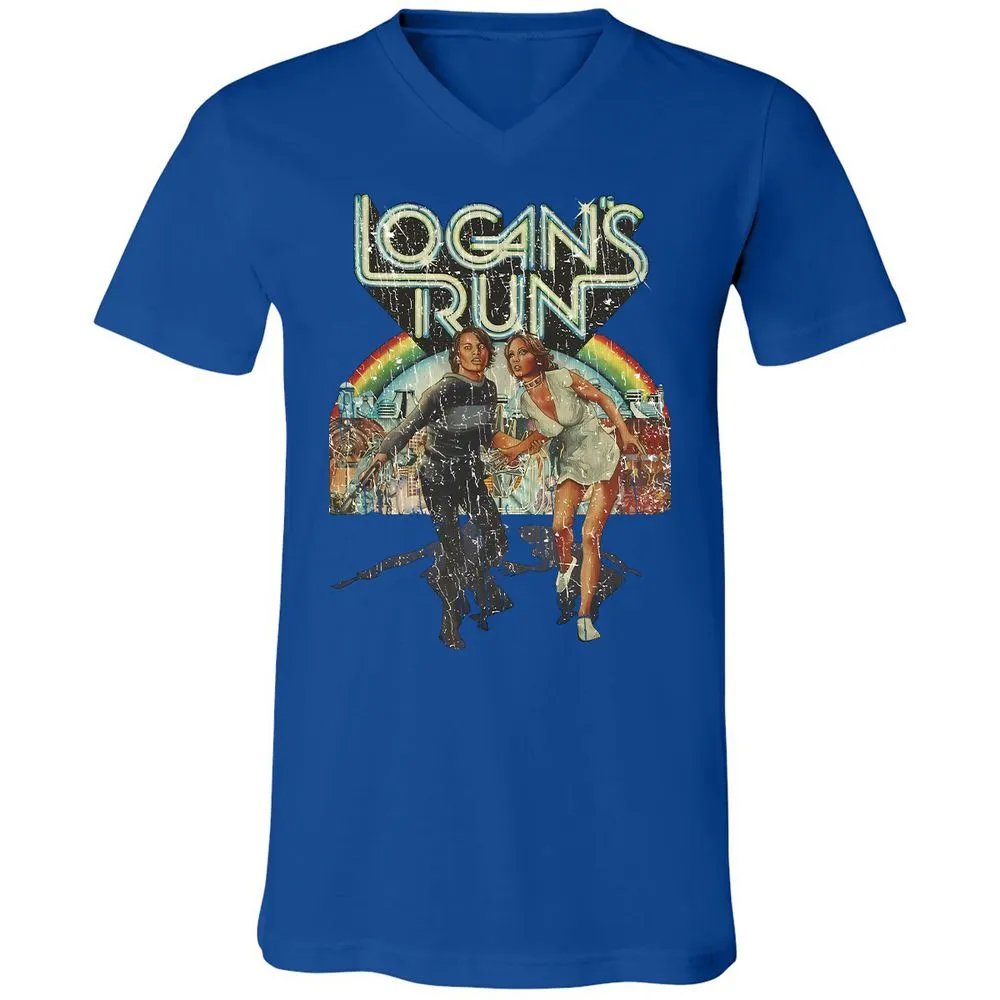 Unisex V-Neck T-Shirt - KLQMU9VX - True Royal - 4