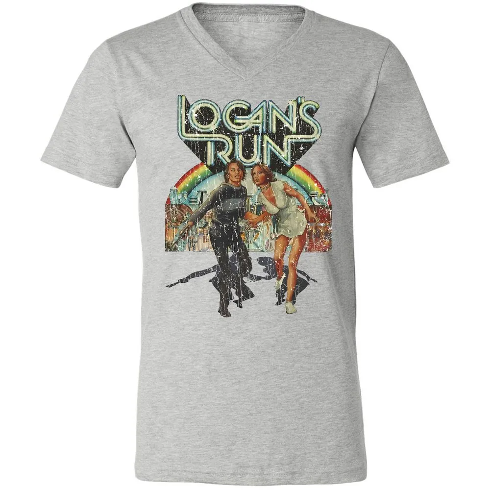 Unisex V-Neck T-Shirt - KLQMU9VX - Athletic Heather - 7