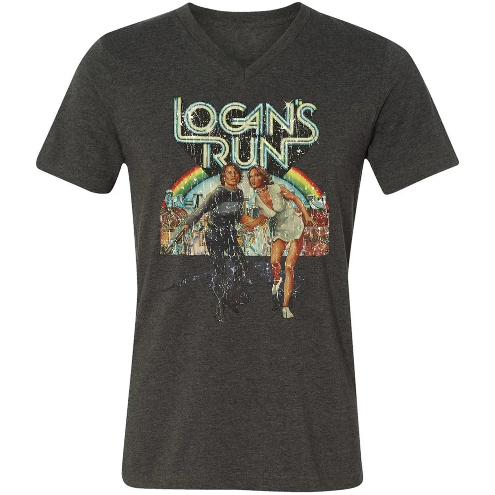 Unisex V-Neck T-Shirt - KLQMU9VX - Dark Grey Heather - 8