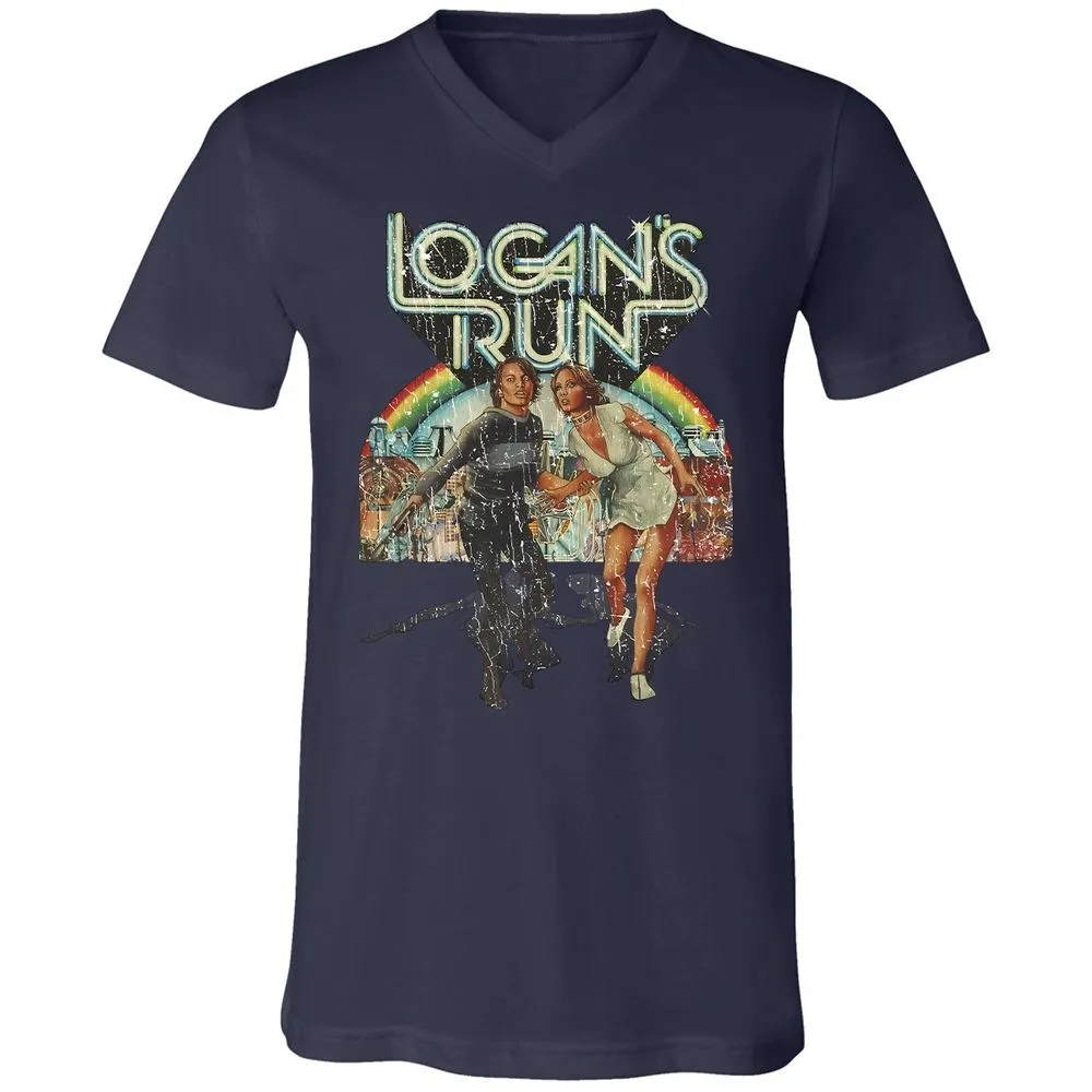 Unisex V-Neck T-Shirt - KLQMU9VX - Navy - 9