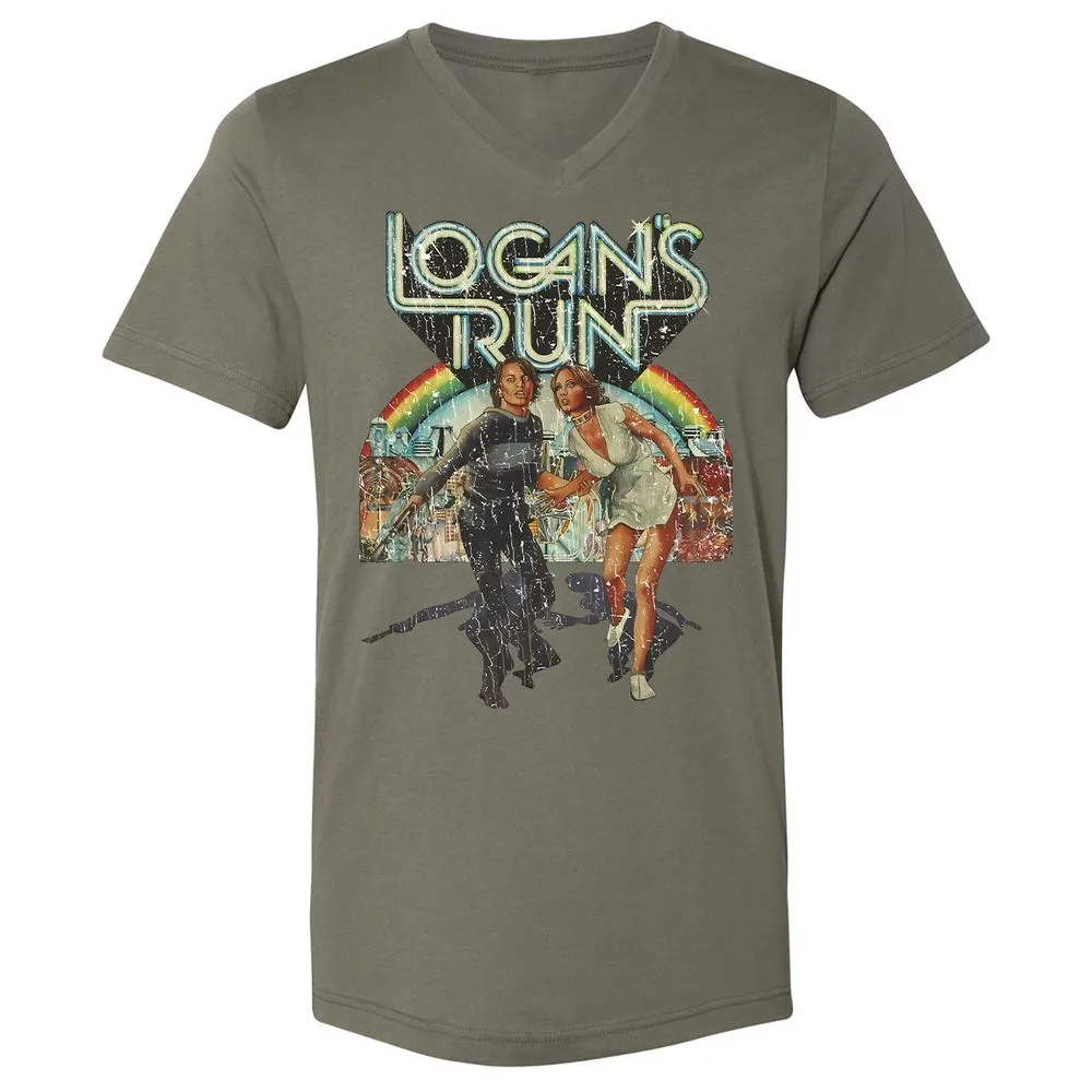 Unisex V-Neck T-Shirt - KLQMU9VX - Military Green - 10
