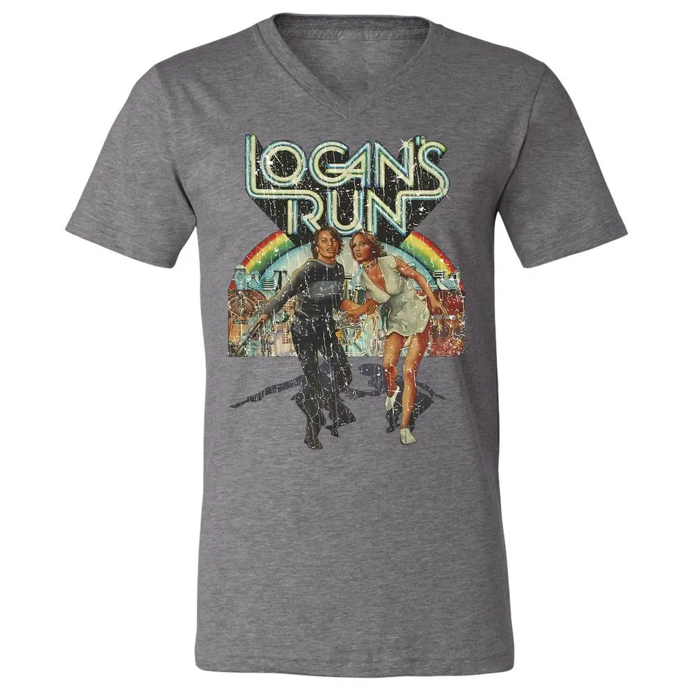 Unisex V-Neck T-Shirt - KLQMU9VX - Deep Heather - 13
