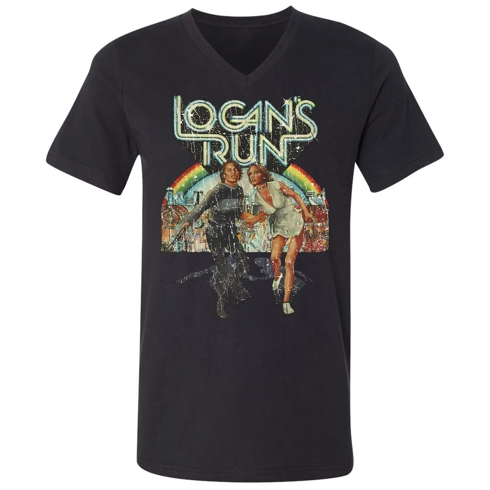 Unisex V-Neck T-Shirt - KLQMU9VX - Black - 16