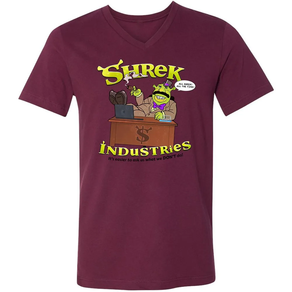 Unisex V-Neck T-Shirt - 69LWB4FM - Maroon - 6