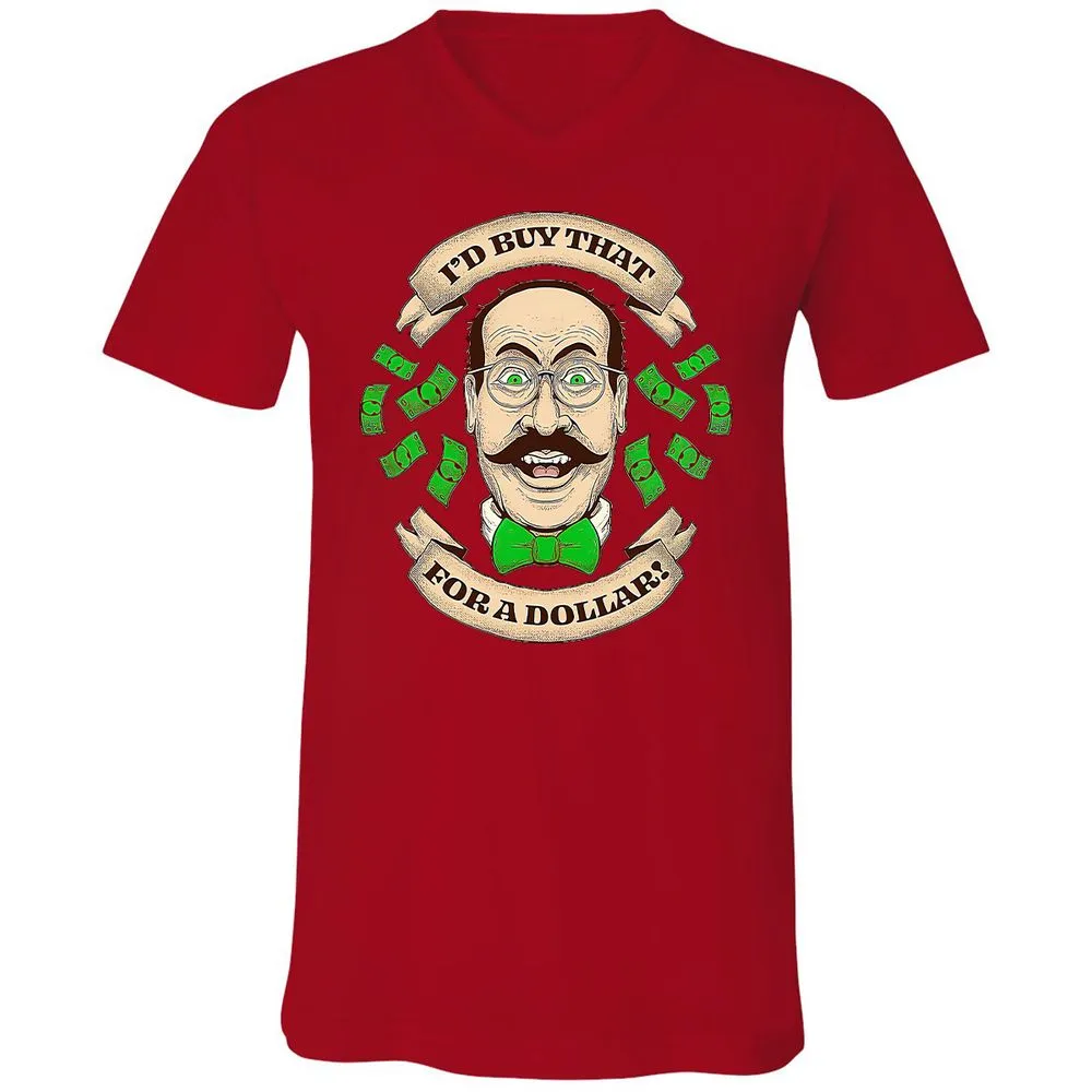 Unisex V-Neck T-Shirt - P1CV6JLN - Red - 3