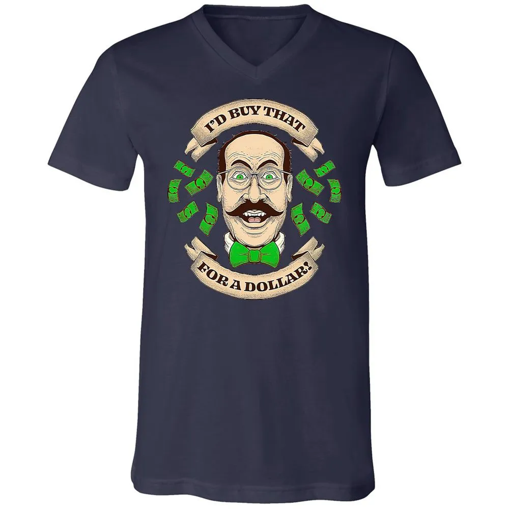 Unisex V-Neck T-Shirt - P1CV6JLN - Navy - 9