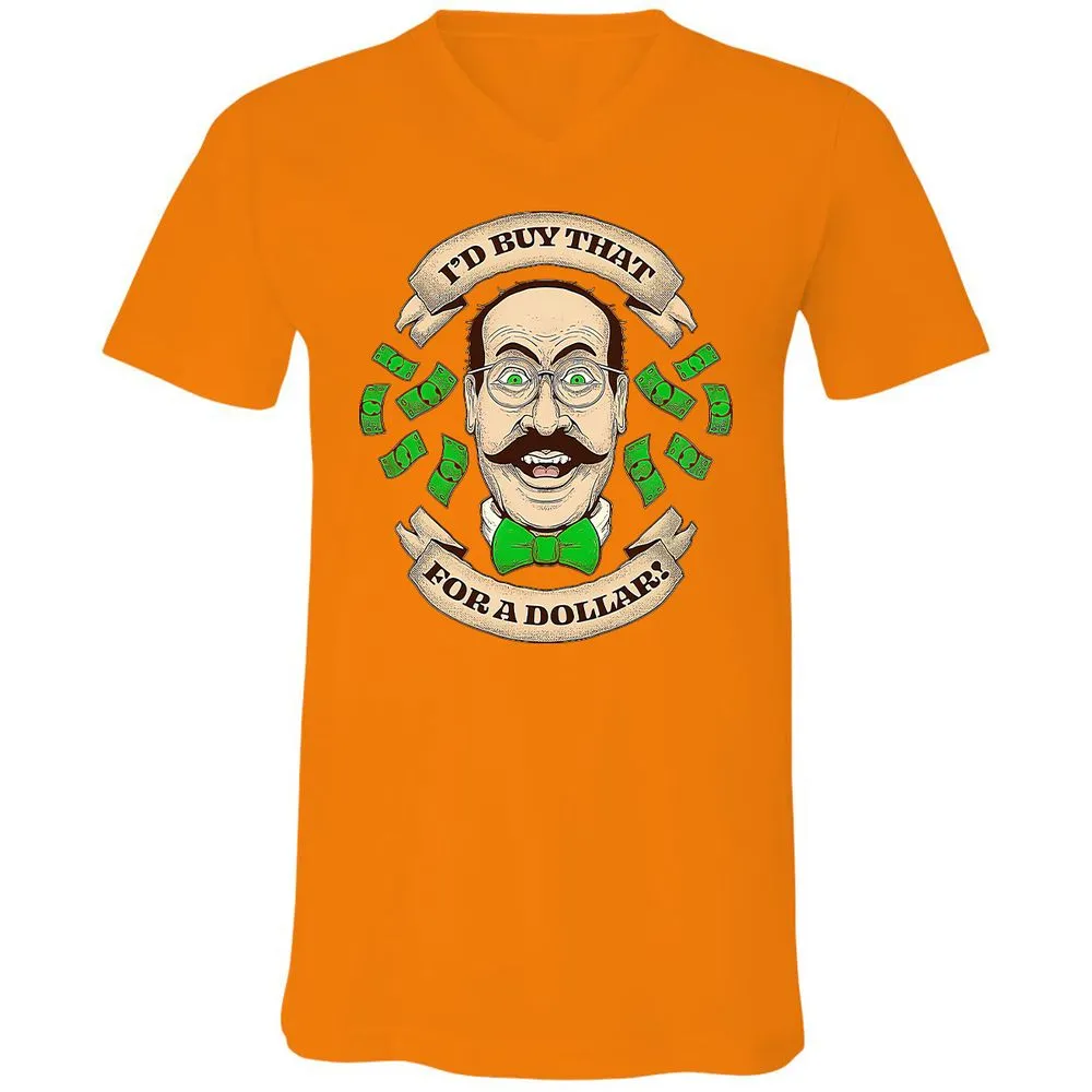 Unisex V-Neck T-Shirt - P1CV6JLN - Orange - 11