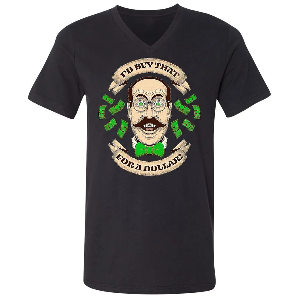 Unisex V-Neck T-Shirt - P1CV6JLN - Black - 16