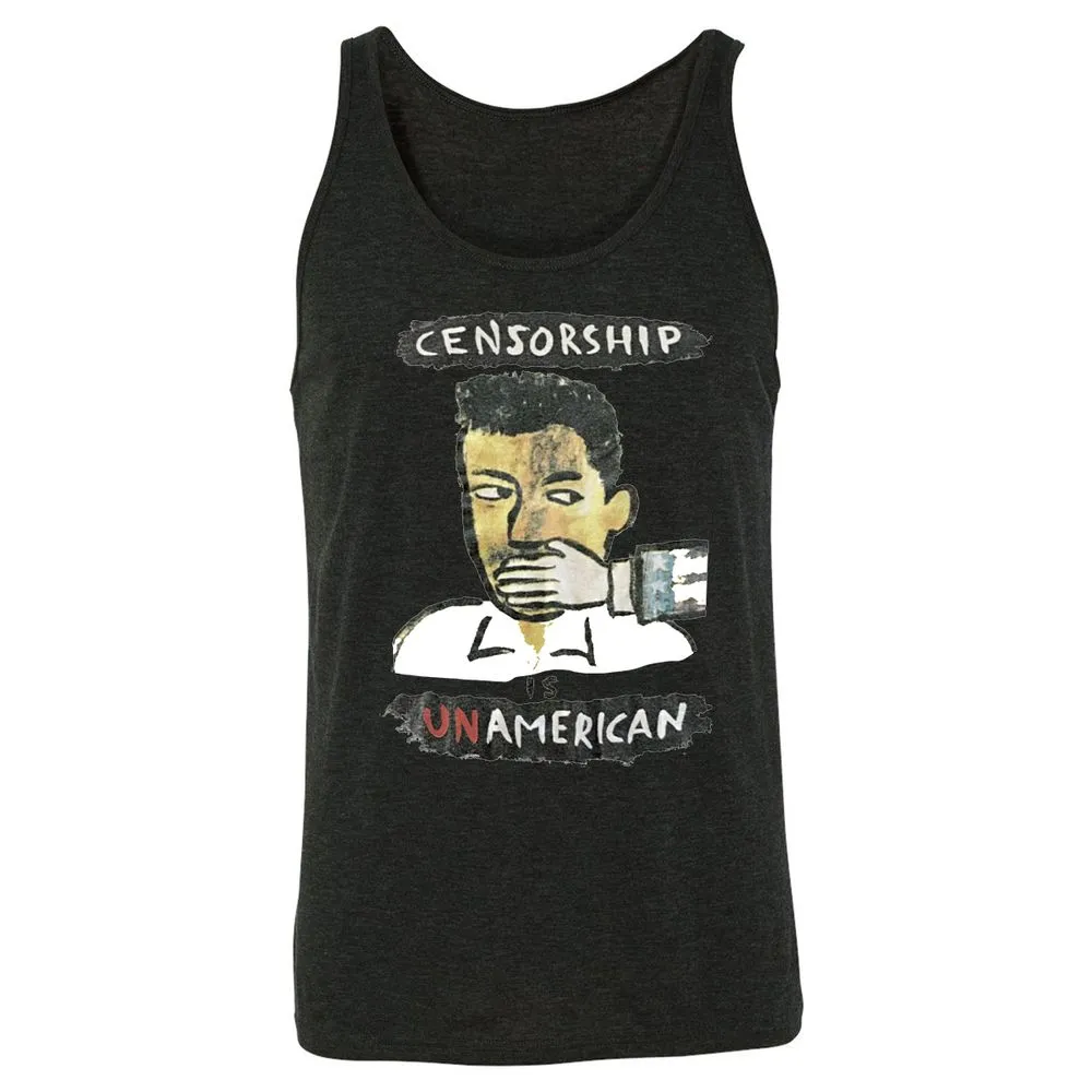 Censorship is Unamerican - Charcoal Black Triblend - 5