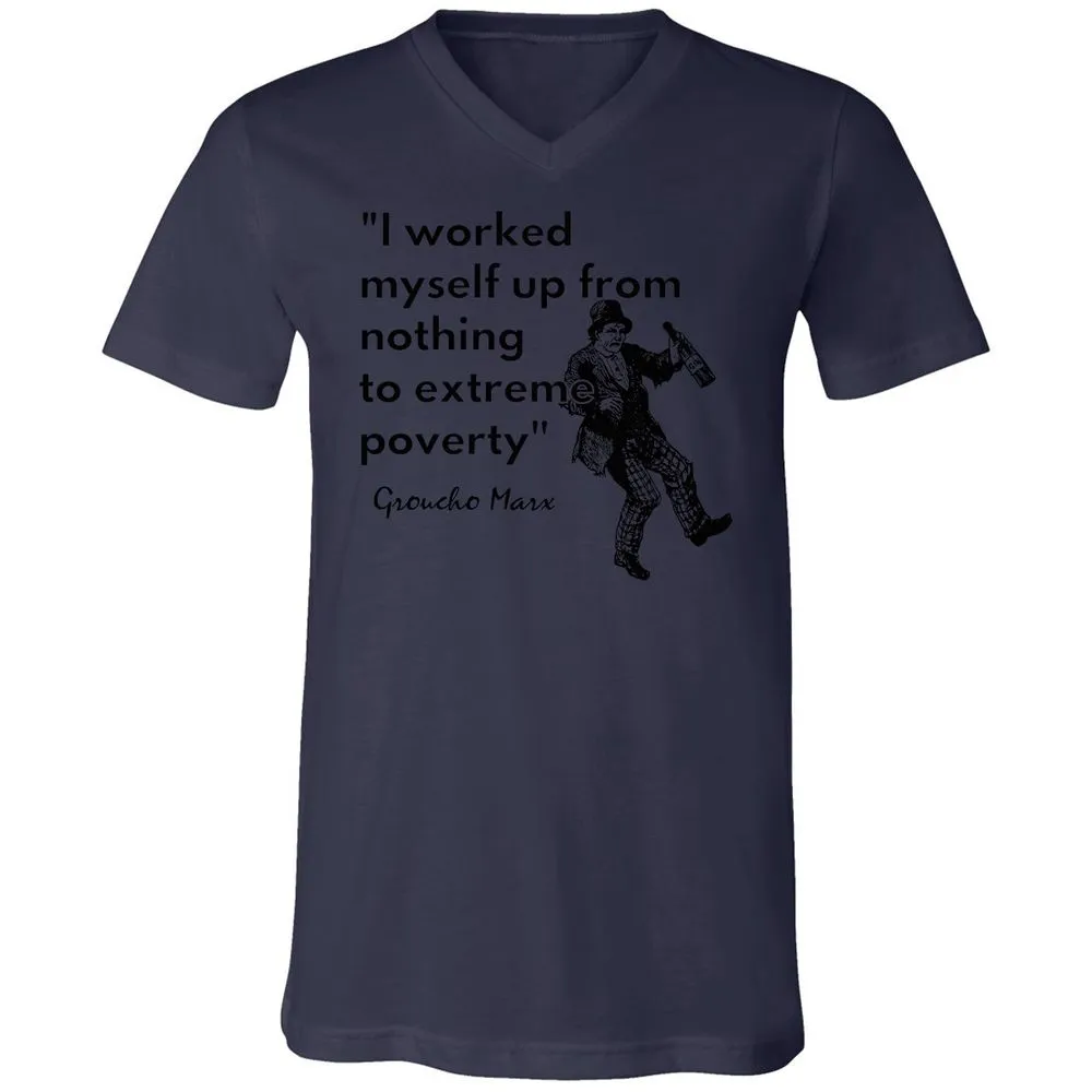 Unisex V-Neck T-Shirt - NUAAFYD3 - Navy - 9