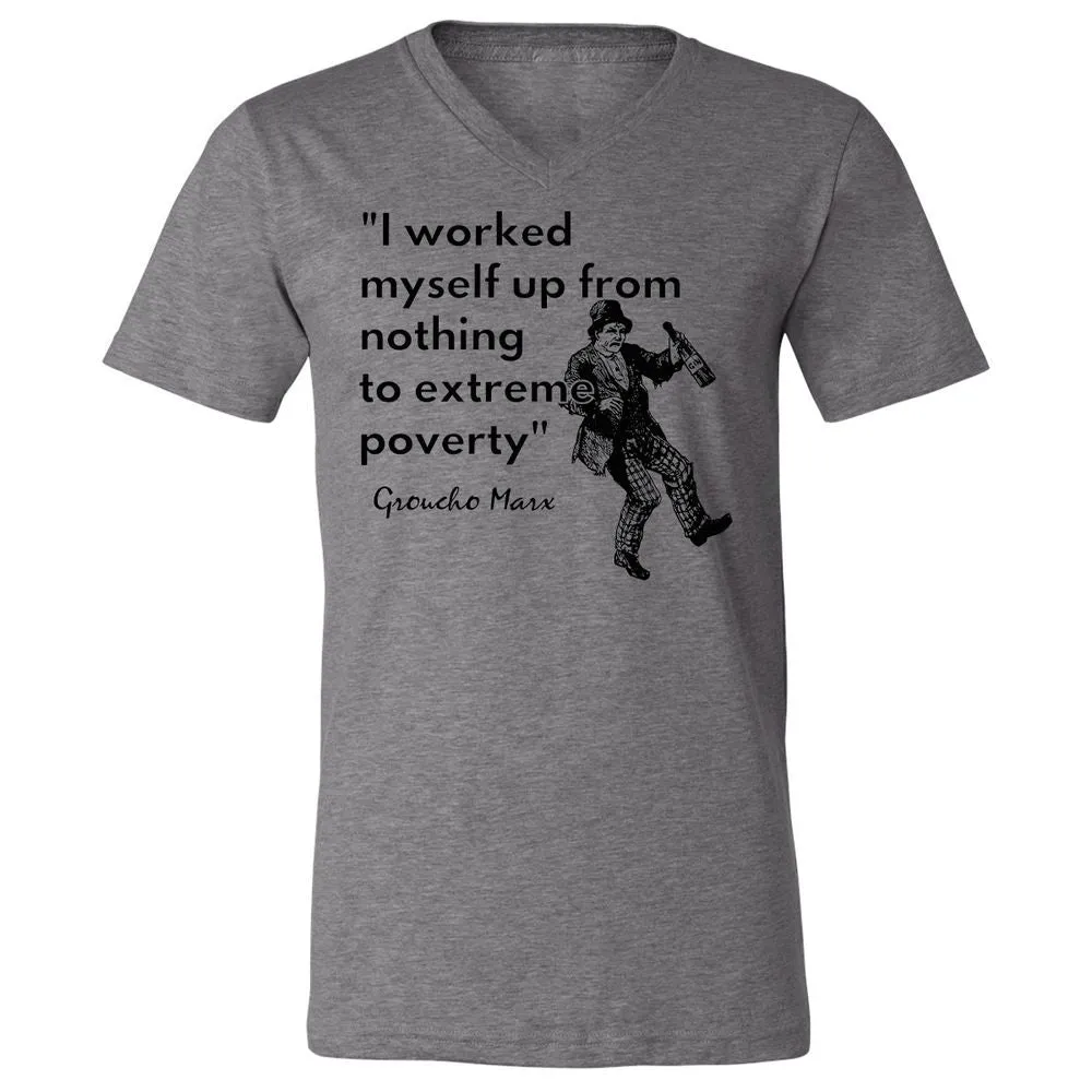 Unisex V-Neck T-Shirt - NUAAFYD3 - Deep Heather - 13