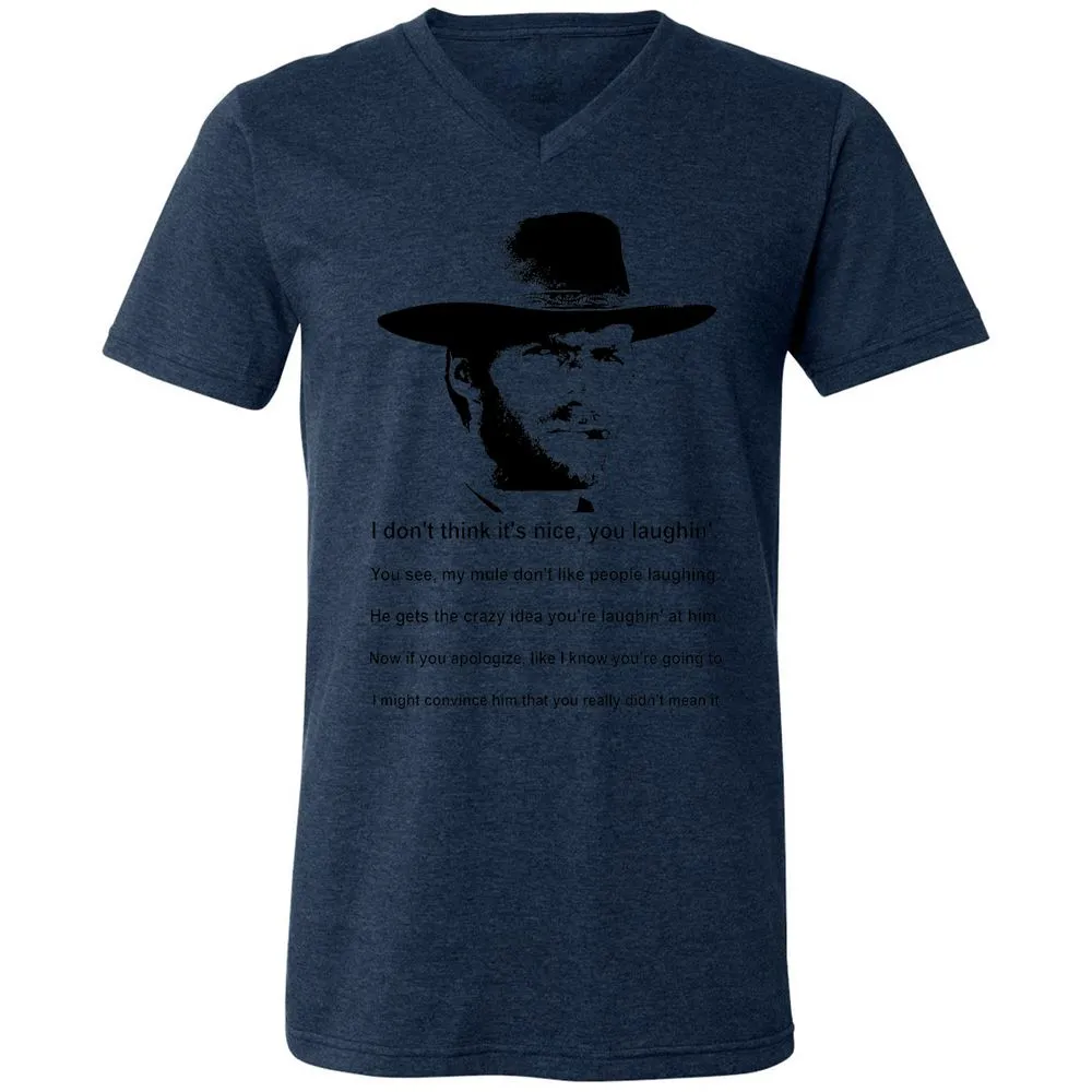 Clint Eastwood Mule Quote - Heather Navy - 15