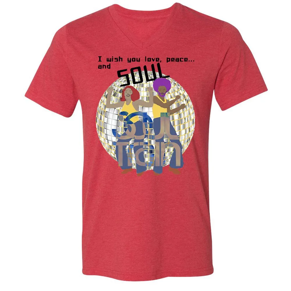 Unisex V-Neck T-Shirt - MTVVW1AJ - Heather Red - 5