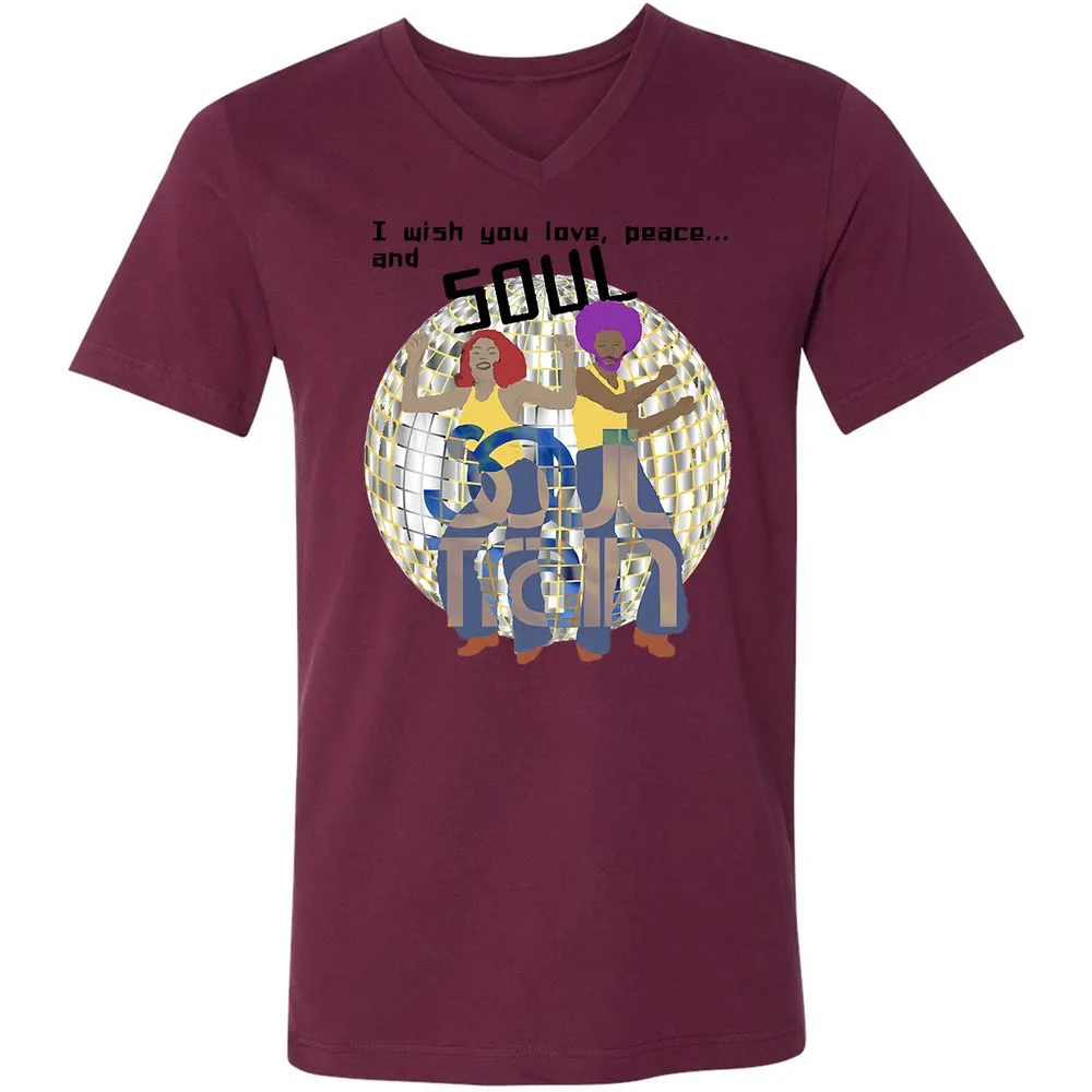 Unisex V-Neck T-Shirt - MTVVW1AJ - Maroon - 6