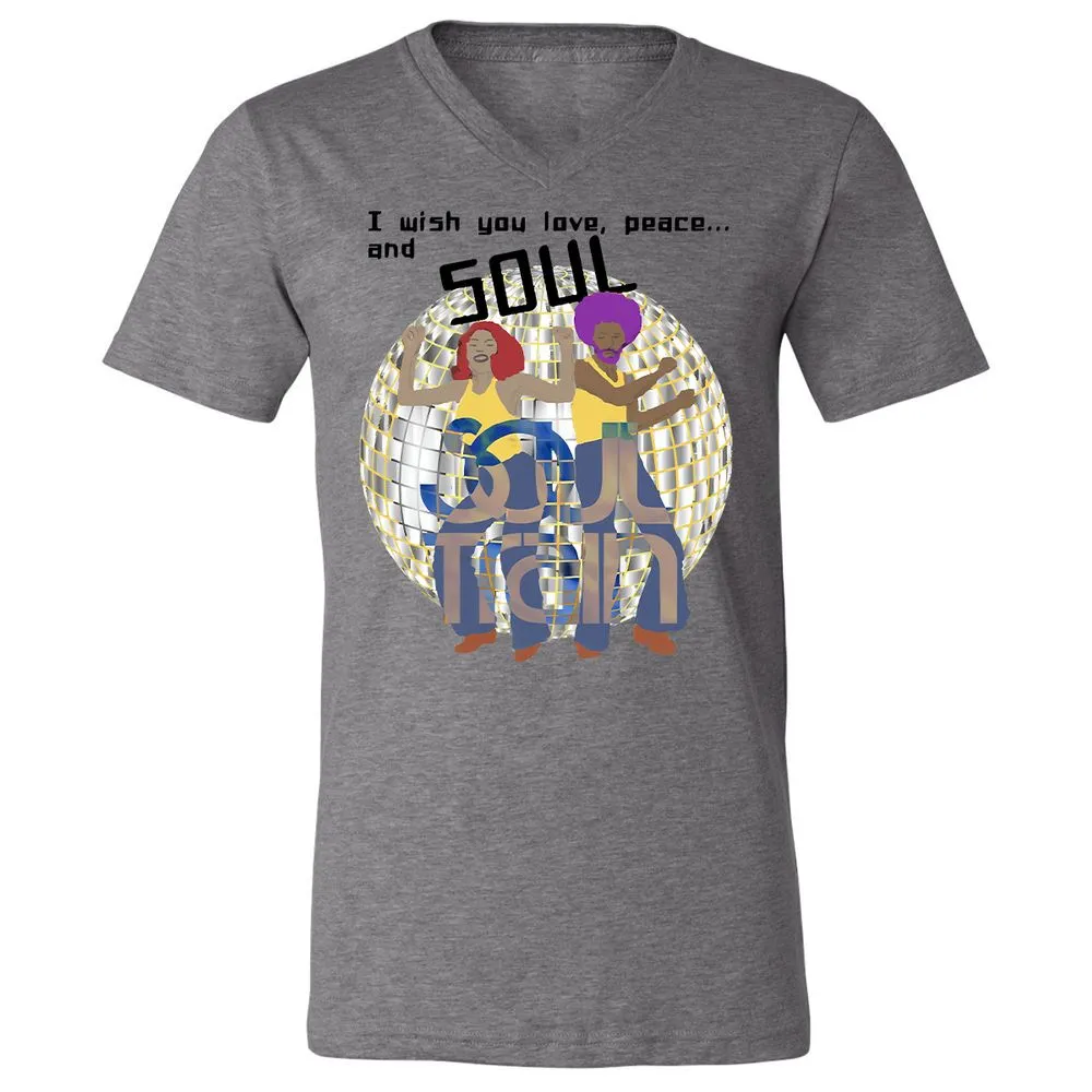 Unisex V-Neck T-Shirt - MTVVW1AJ - Deep Heather - 13