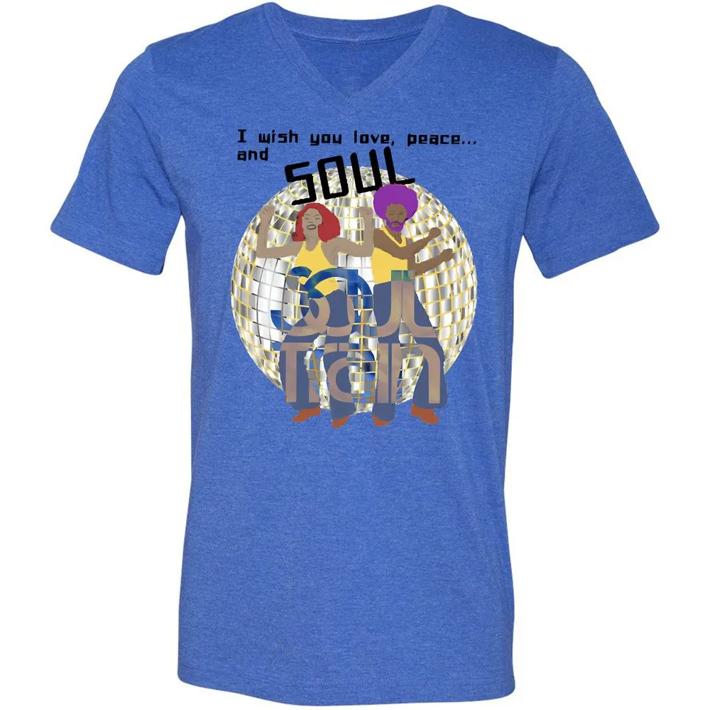 Unisex V-Neck T-Shirt - MTVVW1AJ - Heather True Royal - 14