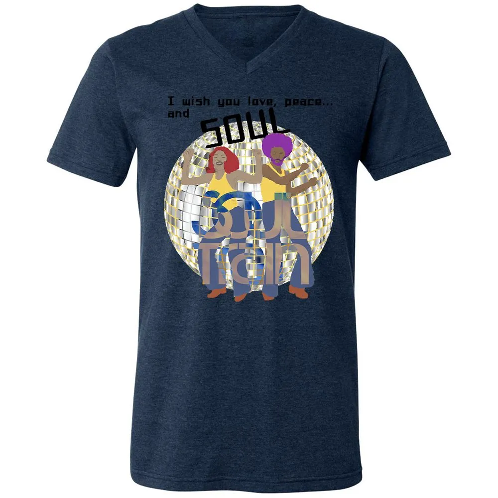 Unisex V-Neck T-Shirt - MTVVW1AJ - Heather Navy - 15