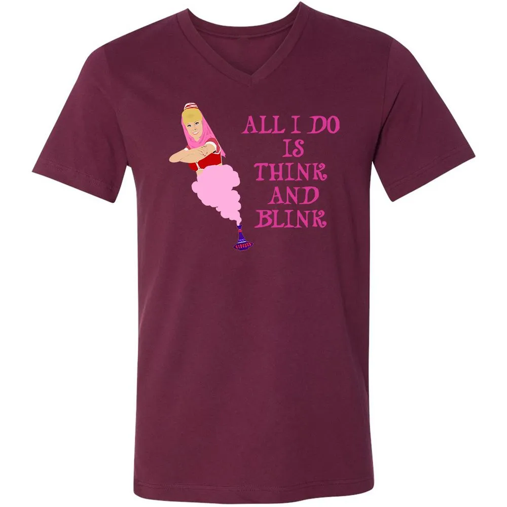 Unisex V-Neck T-Shirt - HYNWL7JP - Maroon - 6