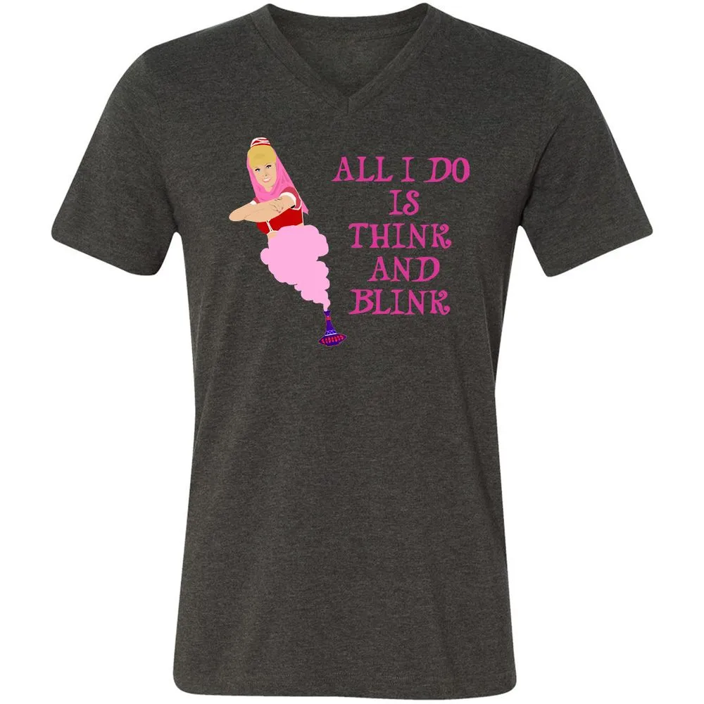 Unisex V-Neck T-Shirt - HYNWL7JP - Dark Grey Heather - 8