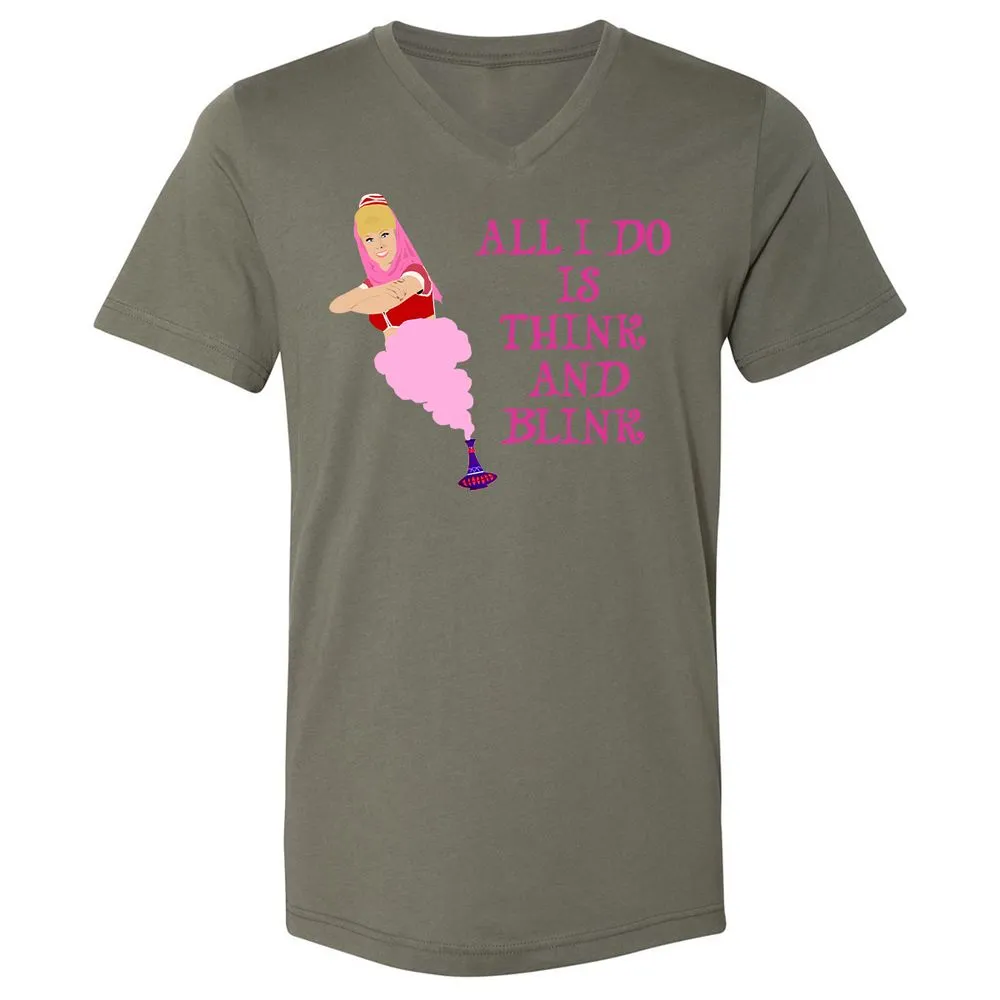 Unisex V-Neck T-Shirt - HYNWL7JP - Military Green - 10