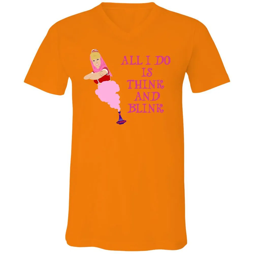 Unisex V-Neck T-Shirt - HYNWL7JP - Orange - 11