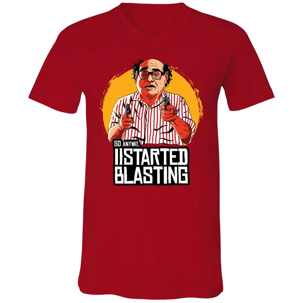 Unisex V-Neck T-Shirt - A918X1JC - Red - 3