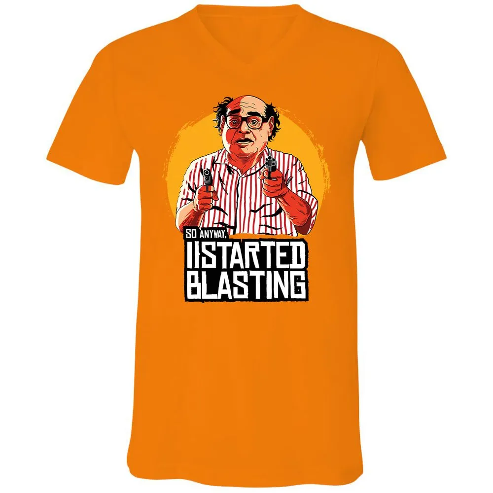 Unisex V-Neck T-Shirt - A918X1JC - Orange - 11