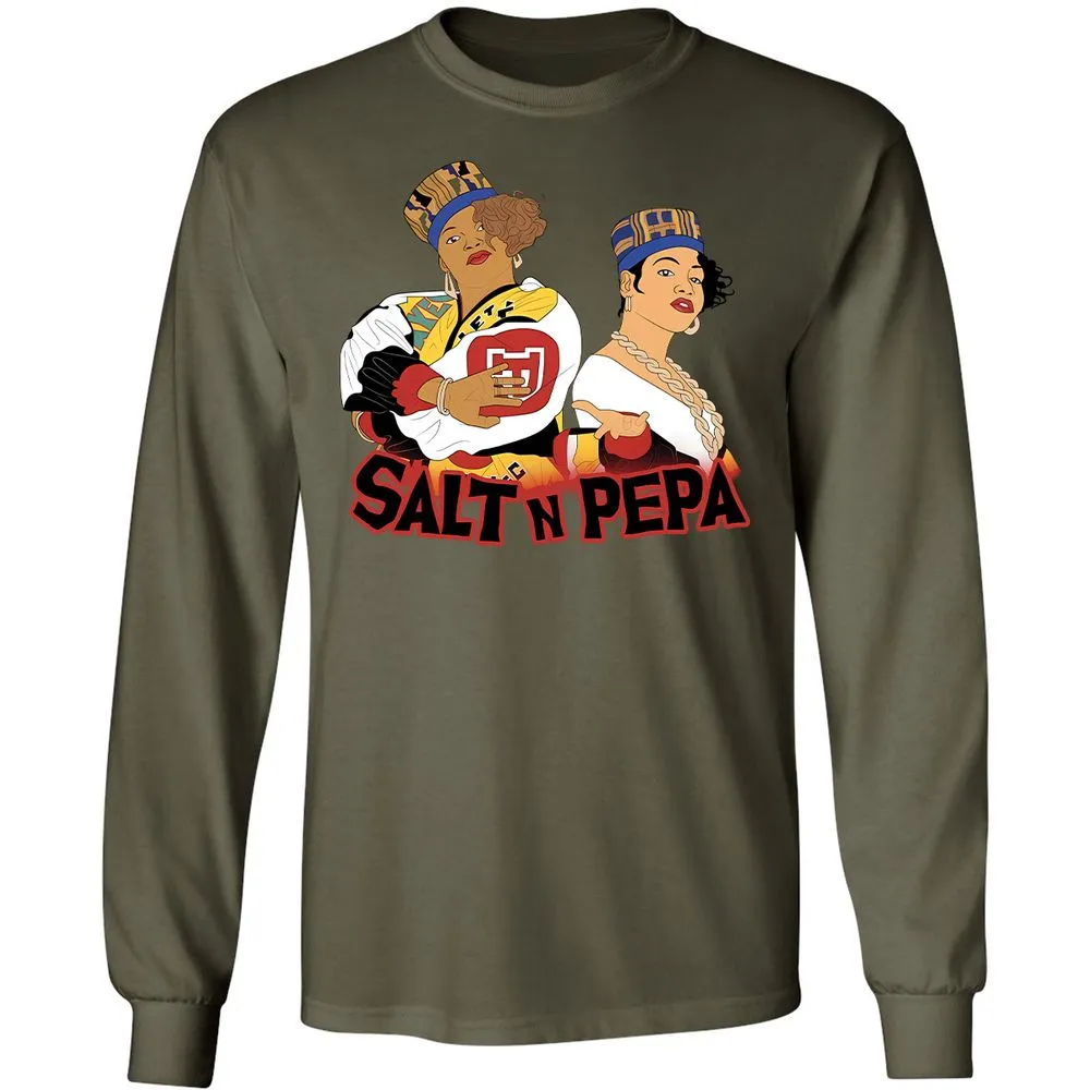 Long Sleeve T-Shirt - White - Military Green - 7