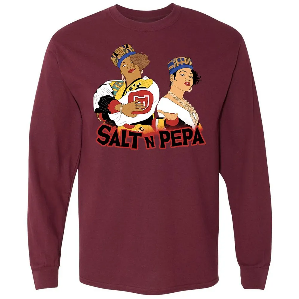 Long Sleeve T-Shirt - White - Maroon - 11