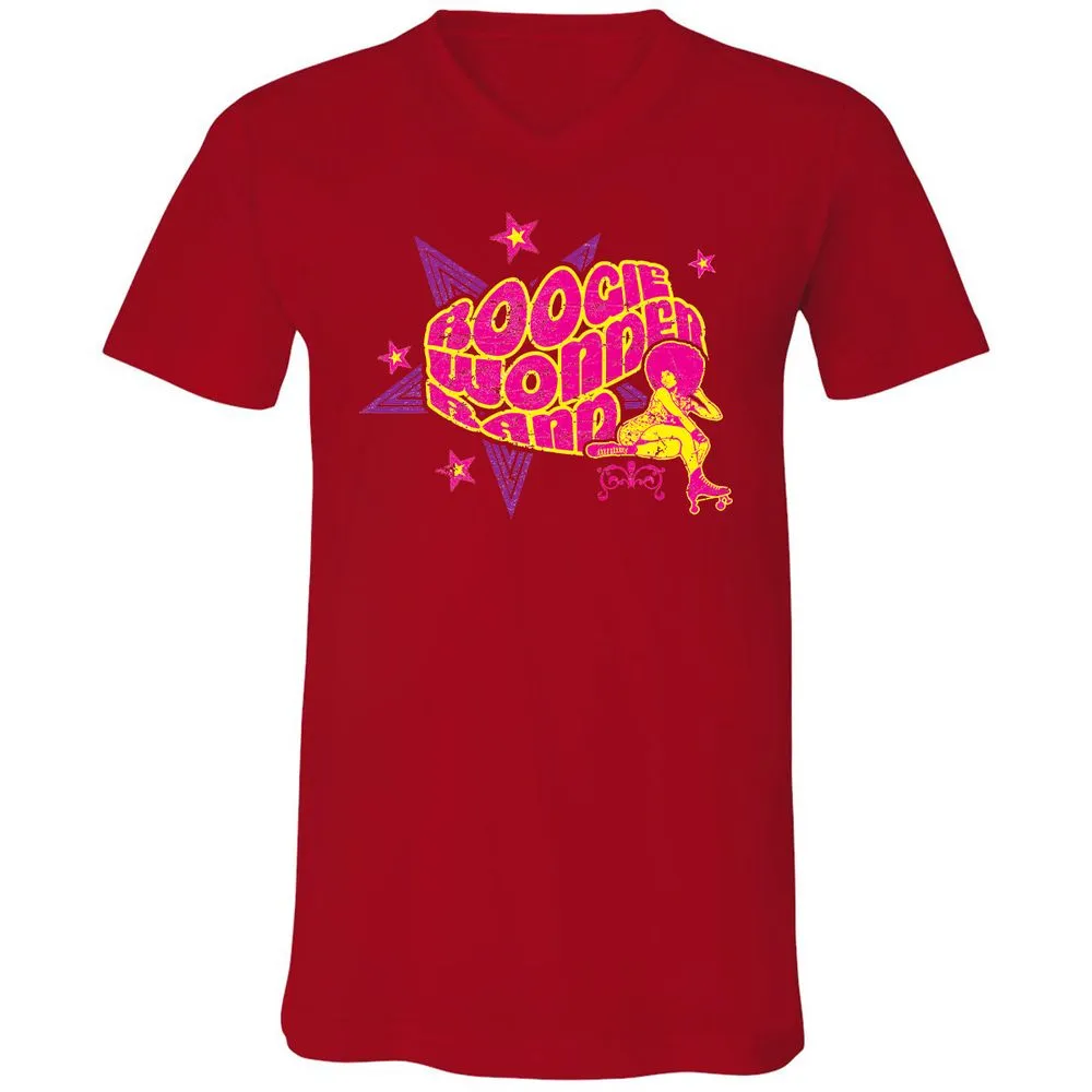 Unisex V-Neck T-Shirt - 8MDKS636 - Red - 3