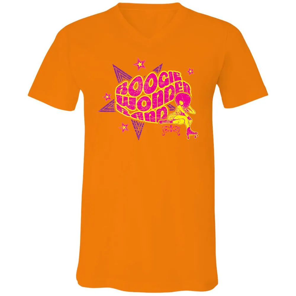 Unisex V-Neck T-Shirt - 8MDKS636 - Orange - 11