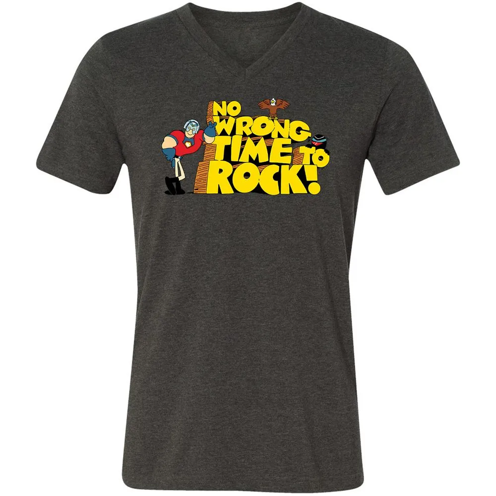 Unisex V-Neck T-Shirt - 6P3RLVDD - Dark Grey Heather - 8