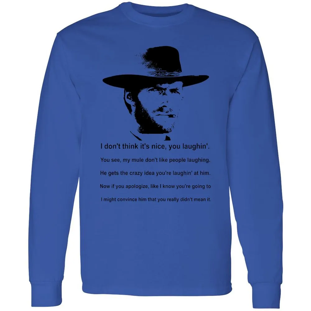 Clint Eastwood Mule Quote - Royal - 4