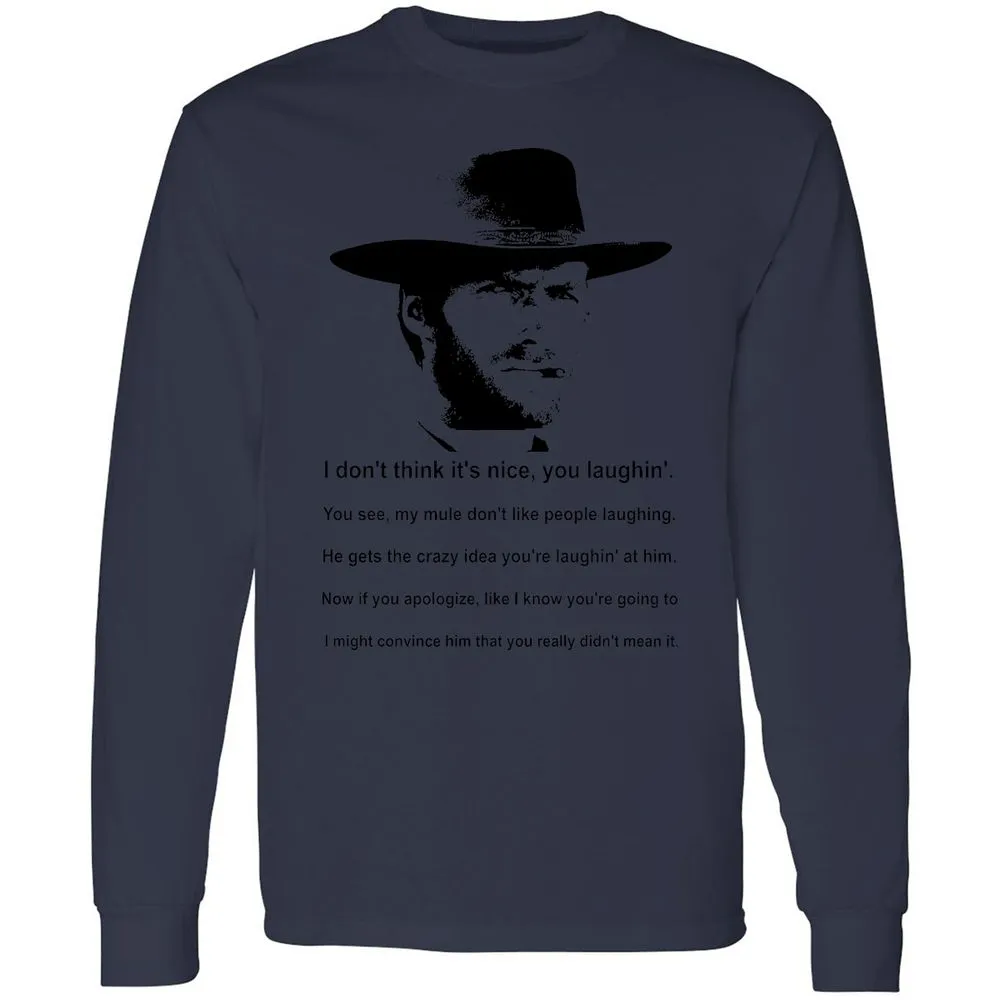 Clint Eastwood Mule Quote - Navy - 12
