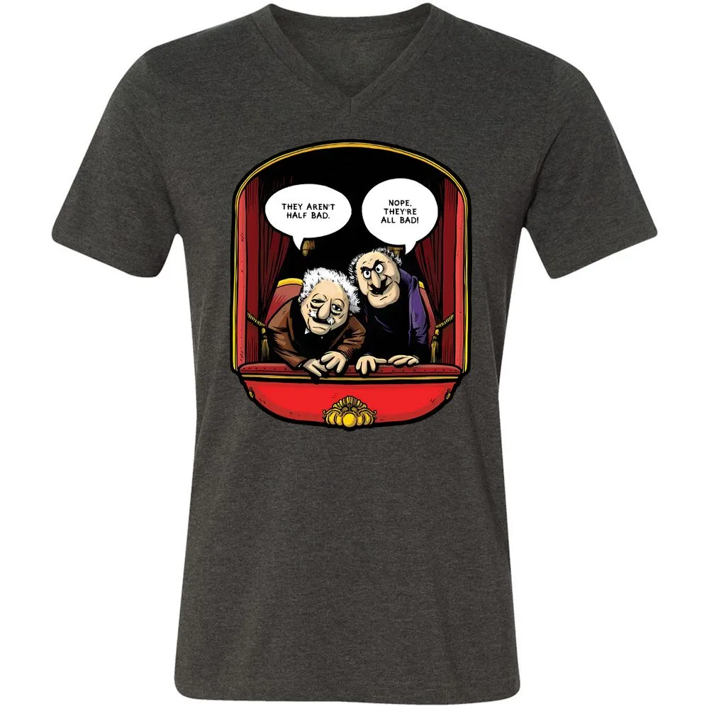Statler and Waldorf (All Bad) - Dark Grey Heather - 8