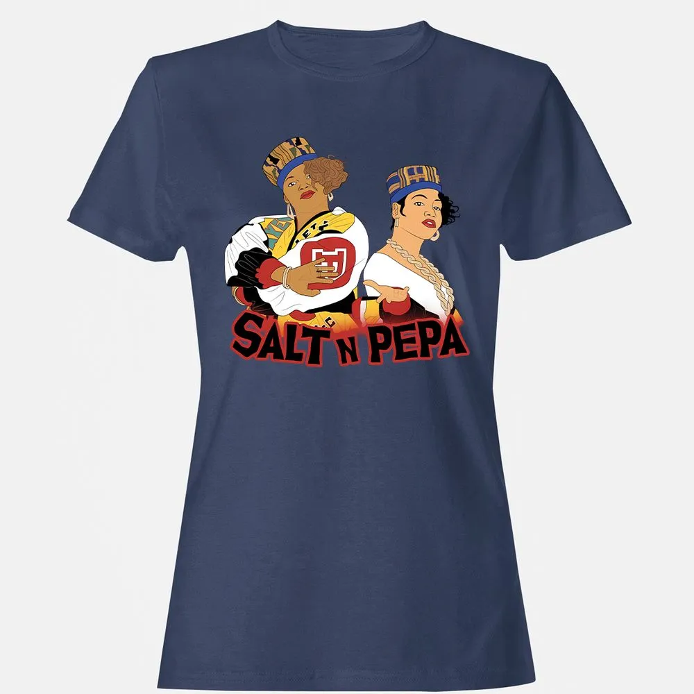 Women's T-Shirt - White - Navy - 10