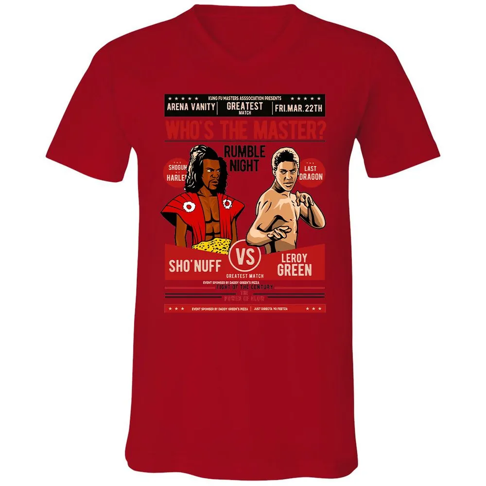 Unisex V-Neck T-Shirt - HDJ8DV88 - Red - 3
